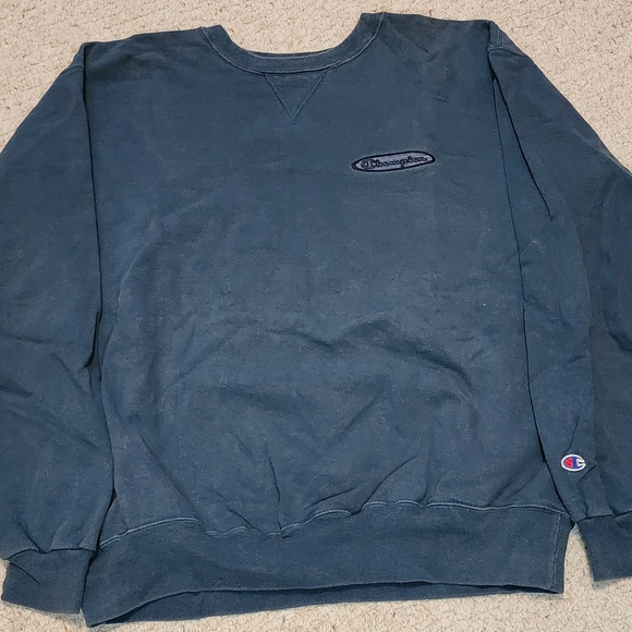Champion Other - Vintage Champion Men's Navy Crewneck Sweater